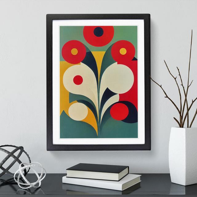 The Abstract Flowers No.5 - Single Picture Frame Print George Oliver Size: 46cm H x 34cm W x 2cm D, Frame Colour: Black on Productcaster.