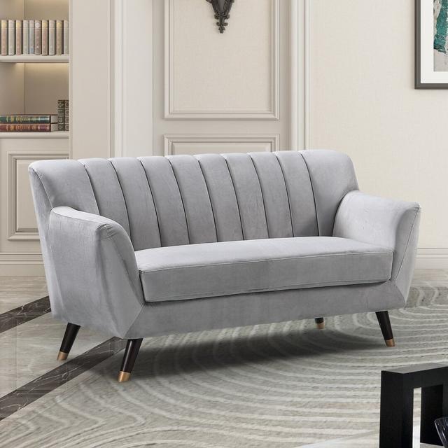 Zweiersofa Zebediah Etta Avenue Polsterfarbe: Grau on Productcaster.