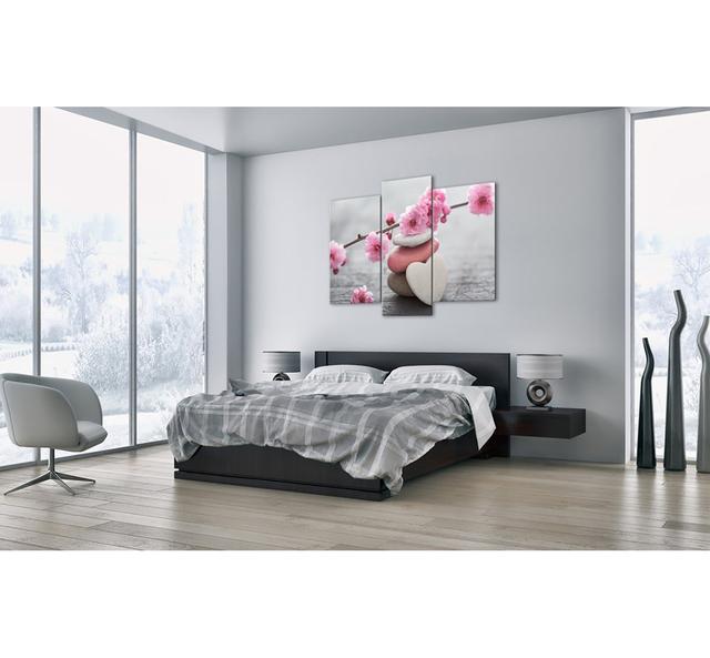 Bliss with Cherry Blossom - 3 Piece Unframed Photograph Print Set on Canvas World Menagerie Size: 100cm H x 130cm W x 1.8cm D on Productcaster.