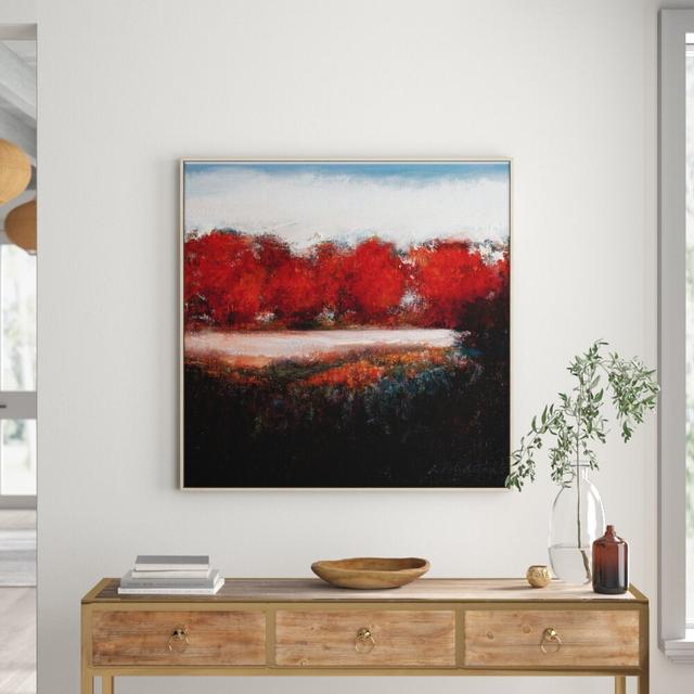 Autum Show by Lydia Ben-Natan - Print on Canvas East Urban Home Size: 102cm H x 102cm W, Frame Options: Timber on Productcaster.