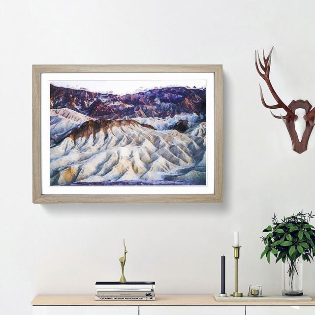 Death Valley Mountains in California in Abstract - Picture Frame Graphic Art Print East Urban Home Frame Option: Oak Framed, Size: 62cm H x 87cm W x 2 on Productcaster.