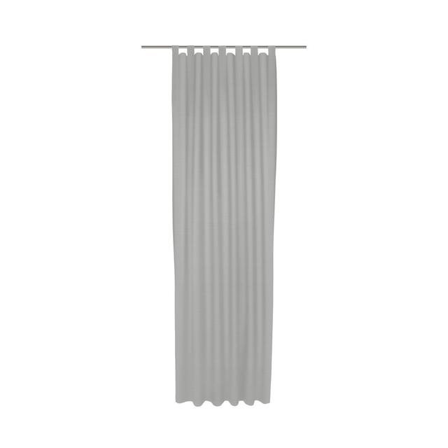 Uni Collection Light 100% Cotton Room Darkening Tab Top Single Curtain Panel Adam Panel Size: 142cm wide x 325cm high, Curtain Colour: Light grey on Productcaster.