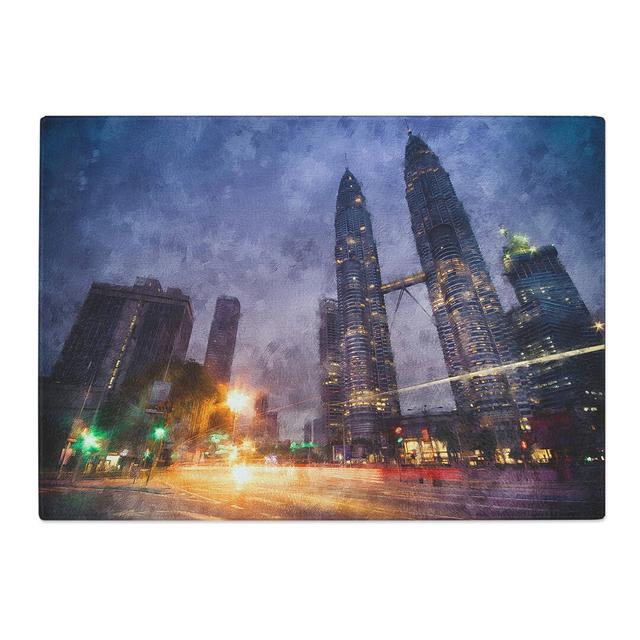 Petronas Towers in Kuala Lumpur Vol.1 Painting Chopping Board East Urban Home Size: 0.4cm H x 20cm W x 28.5cm L on Productcaster.