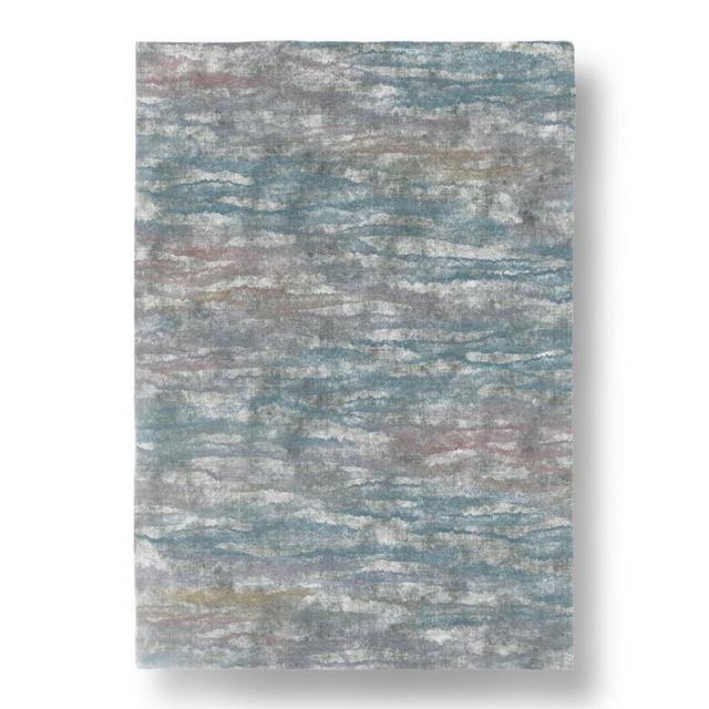 Rizzuto Flatweave Turquoise/Grey Rug Williston Forge Rug Size: Rectangle 140 x 200cm on Productcaster.