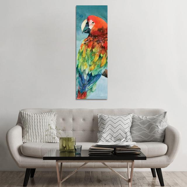 Parrot by Annelein Beukenkamp - Wrapped Canvas Panoramic Painting Pergo Classics Size: 152.4cm H x 50.8cm W x 1.905cm D on Productcaster.