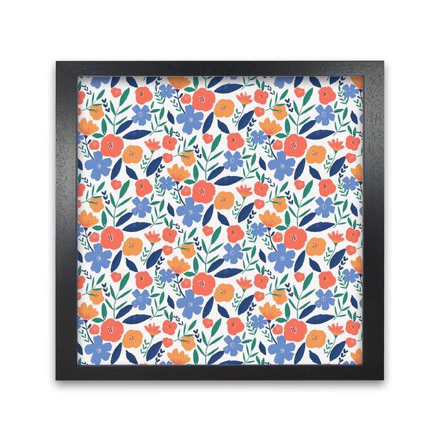 'Bold Flowers' by Laura Irwin - Graphic Art Print on Paper 17 Stories Frame Option: Black Framed, Size: 59.4cm H x 42cm W x 3cm D on Productcaster.