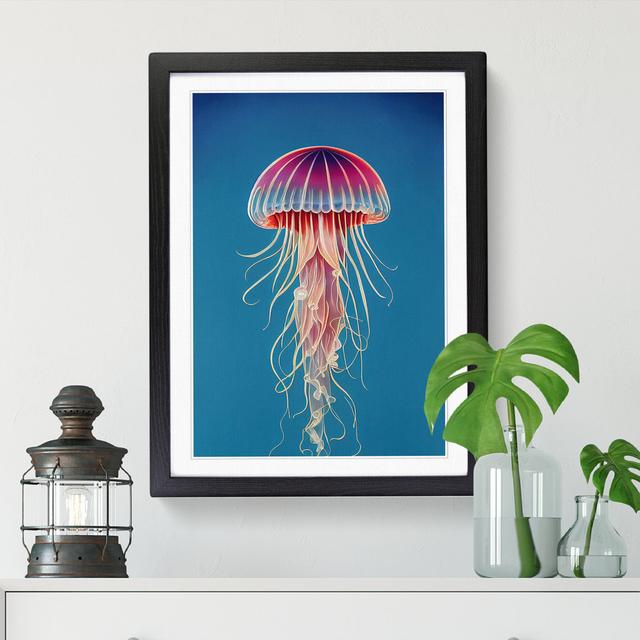 Jellyfish Vol.1 - Picture Frame Graphic Art House of Hampton Frame Option: Brown, Size: 34" H x 25" W on Productcaster.