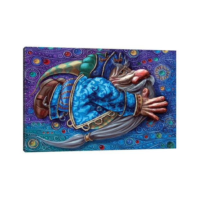 Magic Flight II Happy Larry Size: 45.72cm H x 66.04cm W x 3.81cm D, Format: Wrapped Canvas on Productcaster.