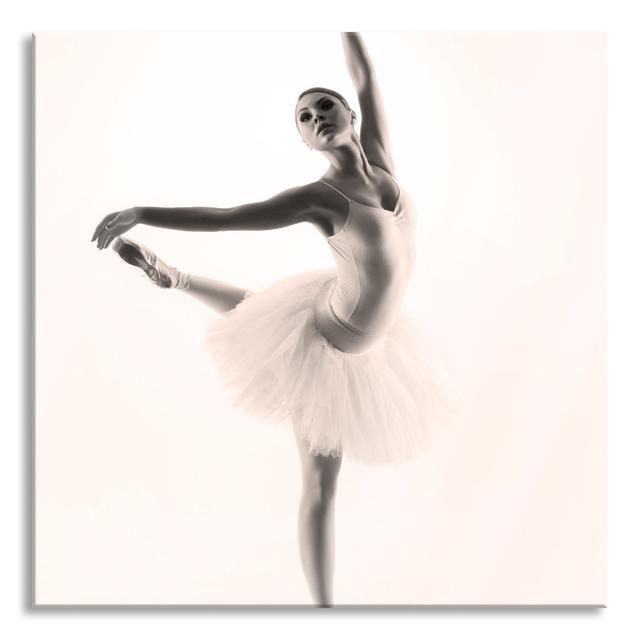 Aesthetic Ballerina - Unframed Photograph on Glass Canora Grey Size: 60cm H x 60cm W x 0.4cm D on Productcaster.