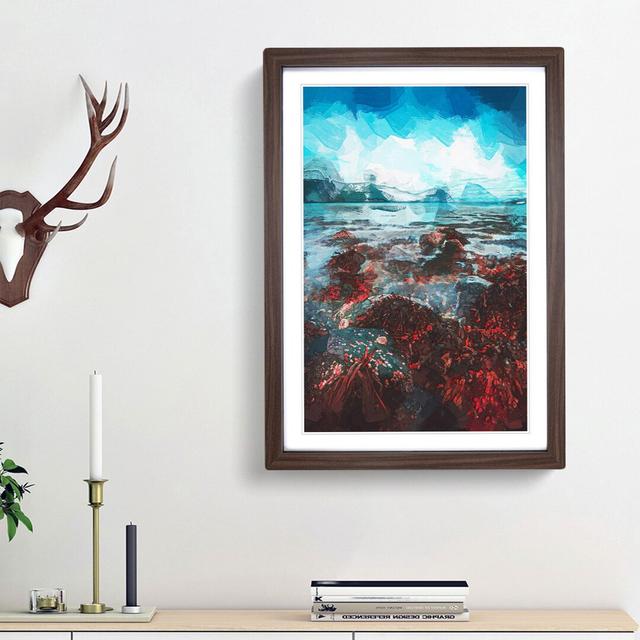 Hjorungavag in Norway in Abstract - Picture Frame Graphic Art Print East Urban Home Frame Option: Walnut Framed, Size: 65cm H x 48cm W x 2cm D on Productcaster.