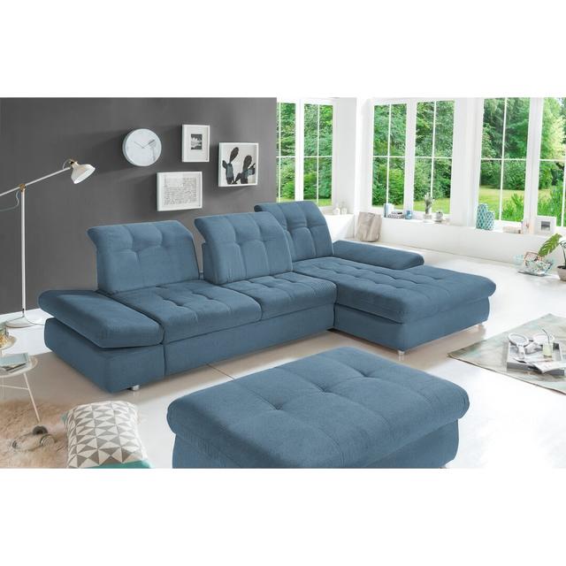 Ecksofa Carmean Zipcode Design Ausrichtung: Recamiere rechts, Polsterfarbe: Denim on Productcaster.