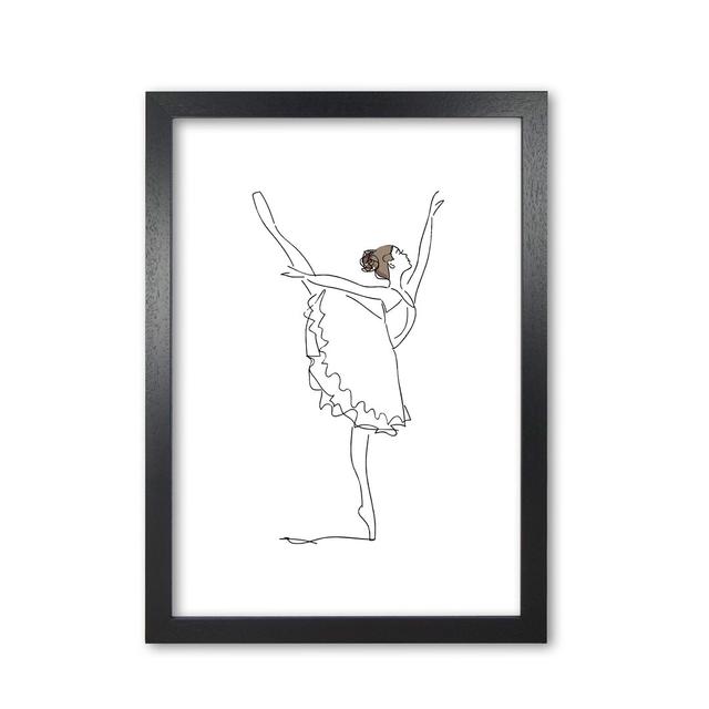 Ballet Dancer Line Drawing - Painting Print on Paper East Urban Home Format: Black Grain , Size: 60 cm H x 42 cm W x 5 cm D on Productcaster.