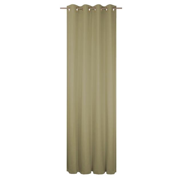 Pearce Eyelet Room Darkening Single Curtain Latitude Run Size: 132 W x 220 D cm, Colour: Taupe on Productcaster.