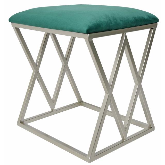 Millton Dressing Table Stool 17 Stories Colour (Seat): Green, Colour (Frame): Champagne Base on Productcaster.