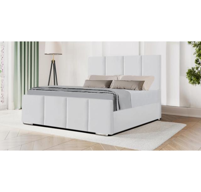 Edgemont Upholstered Bed Brayden Studio Size: Kingsize (5'), Colour: White on Productcaster.