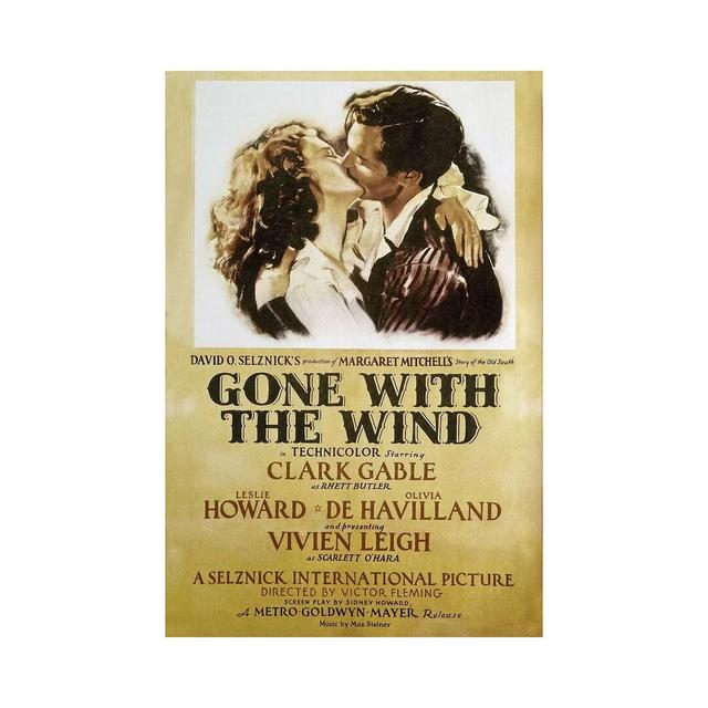 Gone With The Wind, 1939 Happy Larry Size: 30.48cm H x 20.32cm W x 1.91cm D, Format: Wrapped Canvas on Productcaster.