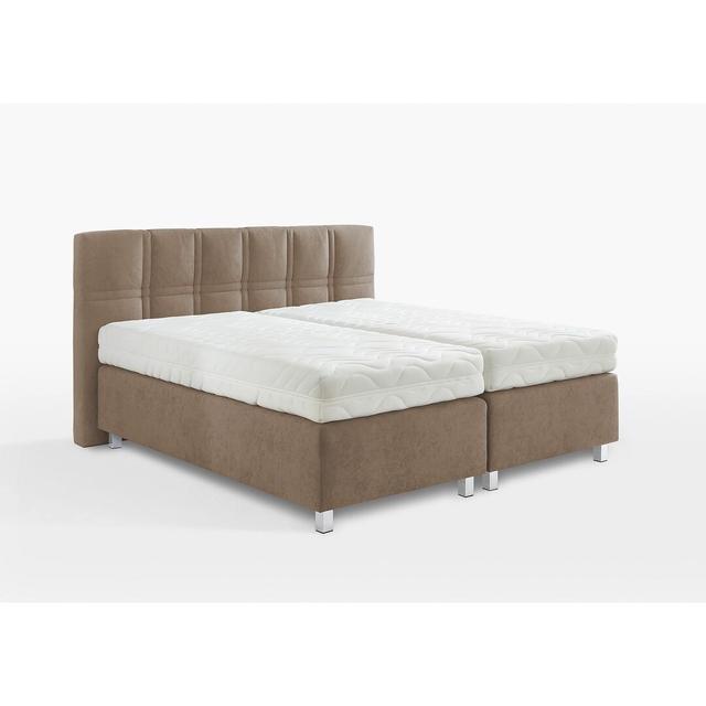 Boxspringbett Ugarte Wade Logan Farbe: Beige, Größe: 90 x 200 cm, Matratzenhärte: Kaltschaummatratze, H3 on Productcaster.