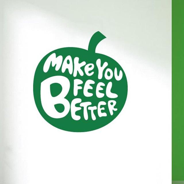 Apples Make You Feel Better Wall Sticker Maturi Colour: Aqua Green on Productcaster.