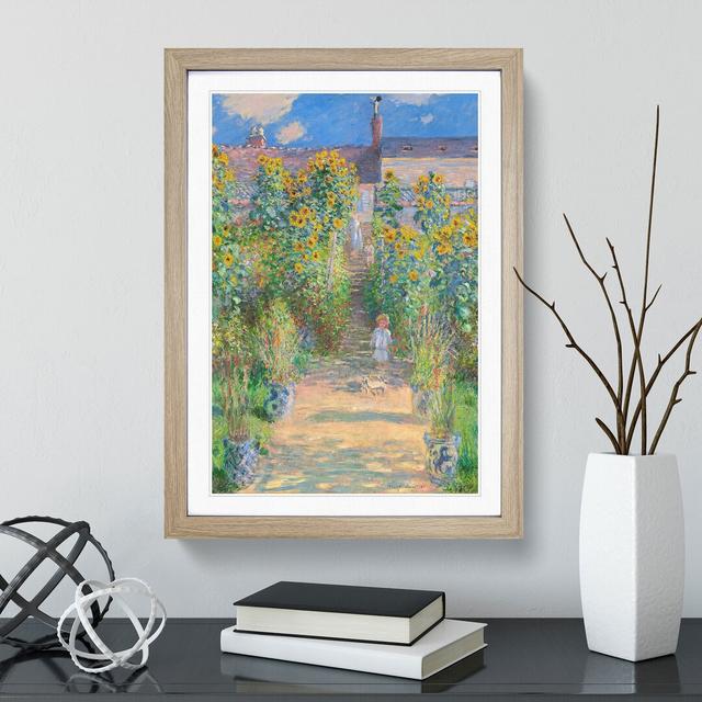 Garden at Vetheuil by Claude Monet - Picture Frame Painting East Urban Home Frame Option: Oak Framed, Size: 36cm H x 27cm W x 2cm D on Productcaster.