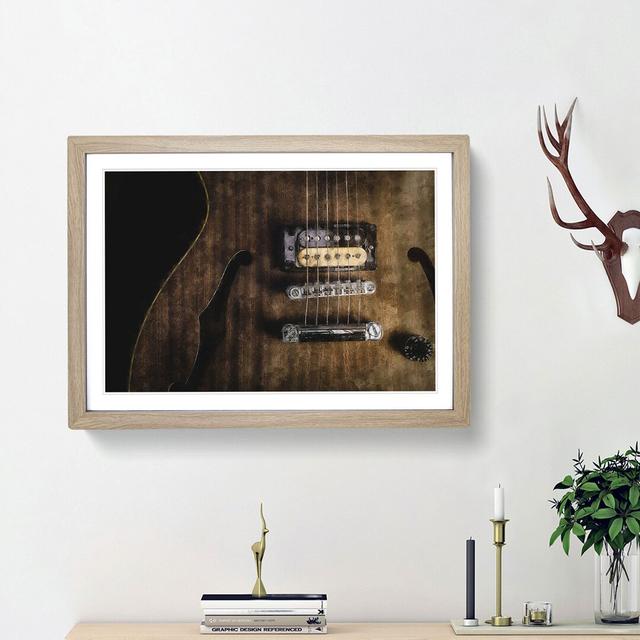 Strings of the Electric Guitar - Picture Frame Painting Print on MDF East Urban Home Frame Option: Oak Framed, Size: 33cm H x 45cm W x 2cm D on Productcaster.