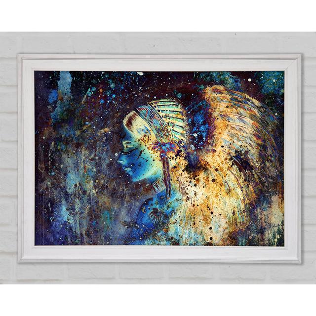 Red Indian Star Night Framed Print Gracie Oaks Size: 42cm H x 59.7cm W x 1.5cm D on Productcaster.