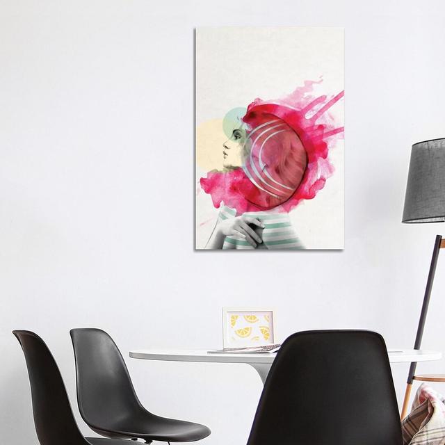 Bright Pink I by Jenny Rome - Graphic Art Print on Canvas Latitude Run Size: 101.6cm H x 66.04cm W x 3.81cm D, Format: Wrapped Canvas on Productcaster.