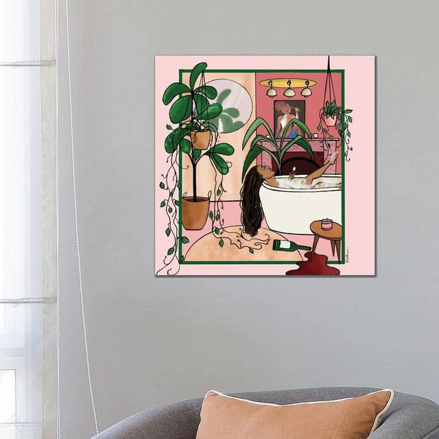 Alone Time by DeeLashee - Graphic Art Print on Canvas Ebern Designs Format: Wrapped Canvas, Size: 66.04cm H x 66.04cm W x 3.81cm D on Productcaster.