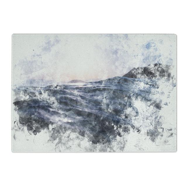 Tempered Glass Ocean Moods Chopping Board East Urban Home Size: 20 cm x 28.5 cm on Productcaster.