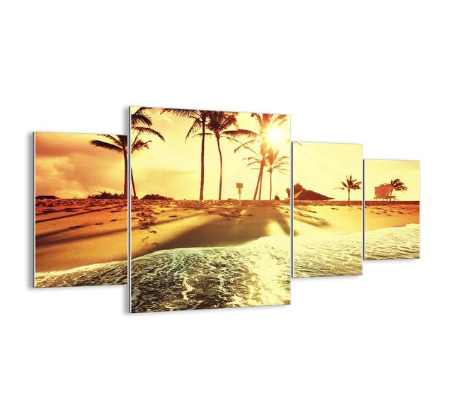 4 Piece Unframed Photograph Print Set on Glass Highland Dunes Size: 90cm H x 160cm W x 1.8cm D on Productcaster.