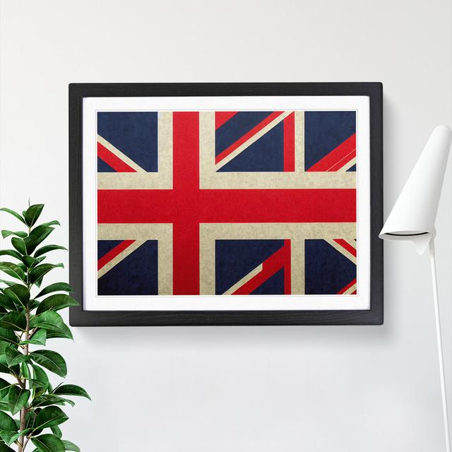 Abstract Union Jack Flag Vol.2 - Single Picture Frame Print Borough Wharf Size: 34cm H x 46cm W x 2cm D, Frame Colour: Black Framed on Productcaster.