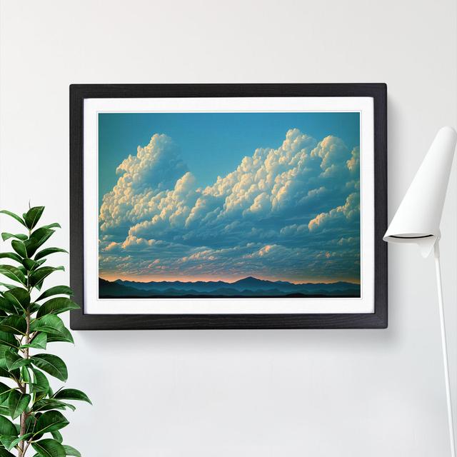 Quirky Clouds - Picture Frame Graphic Art Alpen Home Size: 46cm H x 64cm W, Frame Colour: Black on Productcaster.