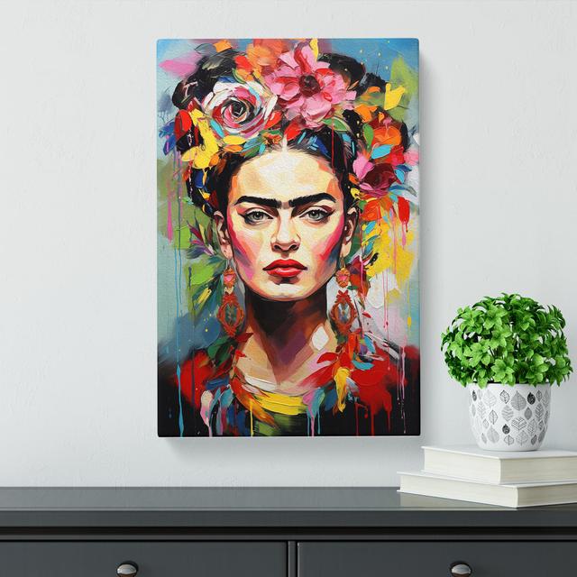 Frida Kahlo Expressionism - Wrapped Canvas Print Marlow Home Co. Size: 50cm H x 35cm W x 3cm D on Productcaster.