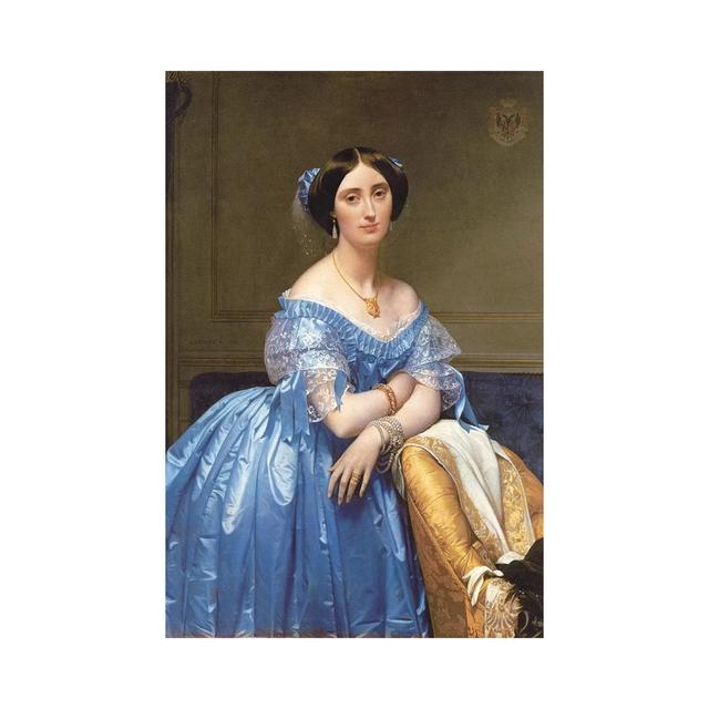 Portrait Of Princesse De Broglie, 1853 by Jean-Auguste-Dominique Ingres - Wrapped Canvas Print Marlow Home Co. Size: 30.48cm H x 20.32cm W x 1.905cm D on Productcaster.