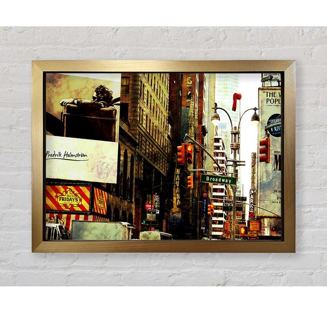 New York By Day - Print Ebern Designs Size: 42cm H x 59.7cm W x 3.4cm D on Productcaster.