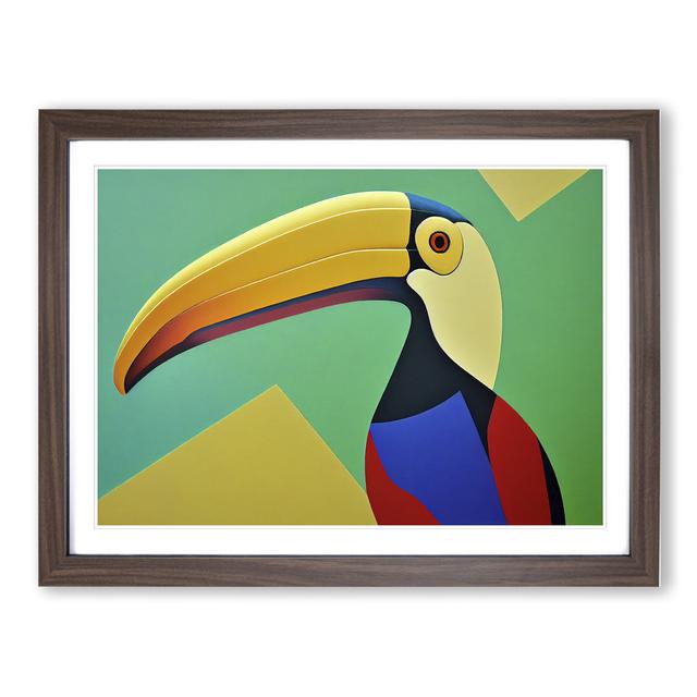 Toucan Bird Abstract Vol.4 - Picture Frame Graphic Art Bay Isle Home Size: 25cm H x 34cm W x 2cm D, Frame Colour: Walnut on Productcaster.