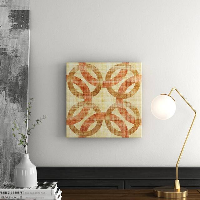 'Circles Linked' Graphic Art Wrapped on Canvas East Urban Home Size: 45 cm H x 45 cm W x 3.81 cm D on Productcaster.