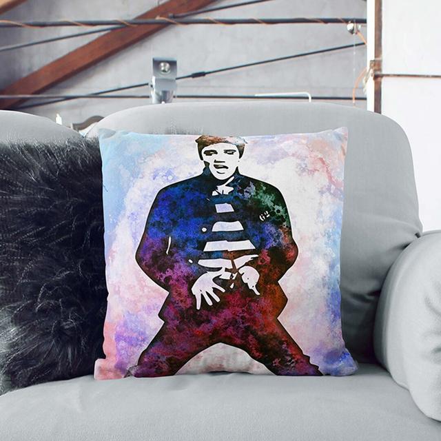 Elvis Presley the Jailhouse Rock in Abstract Cushion with Filling East Urban Home Size: 55cm H x 55cm W x 20cm D on Productcaster.