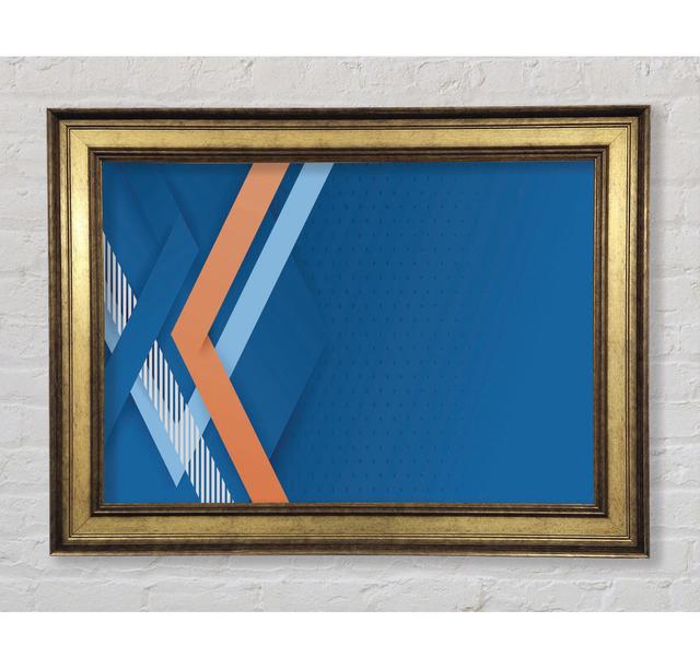 Modern Orange Direction - Single Picture Frame Art Prints Bright Star Size: 100cm H x 141.4cm W x 8cm D on Productcaster.