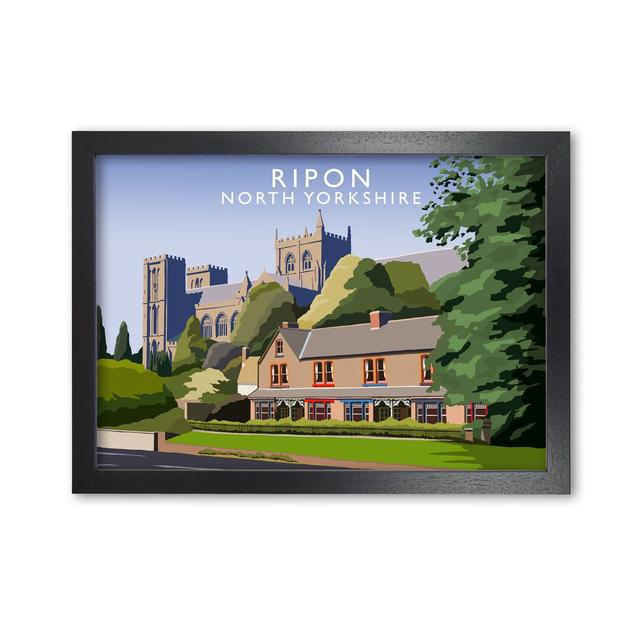 Ripon North Yorkshire by Richard O'Neill - Single Picture Frame Print 17 Stories Size: 42 cm H x 594 cm W, Frame Option: Black on Productcaster.