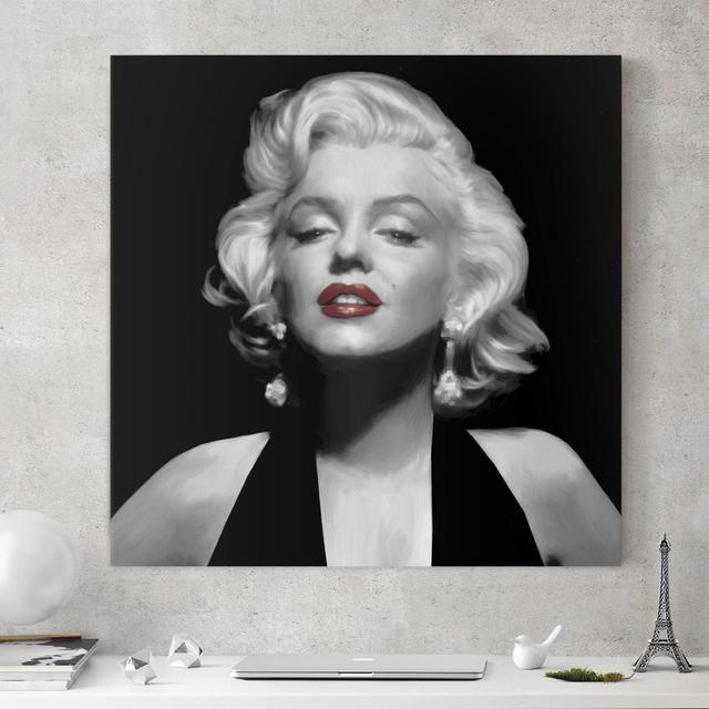 Leinwandbild Marilyn Mit Roten Canora Grey Größe: 50 cm H x 50 cm B on Productcaster.