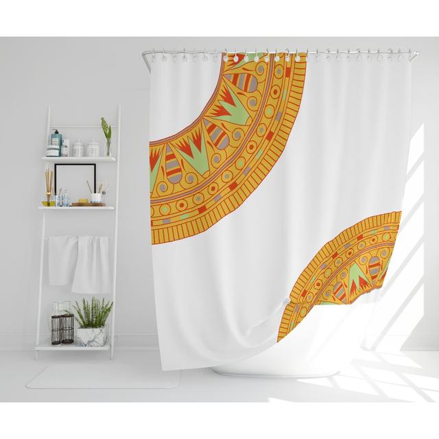 Staki Polyester Shower Curtain Bloomsbury Market Size: 168cm H x 168cm W on Productcaster.