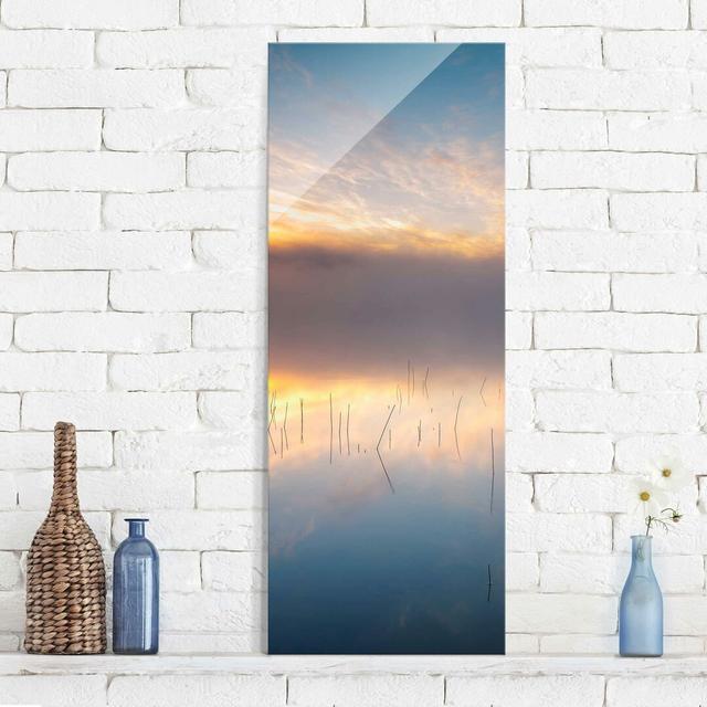 Glasbild Sunrise in the Swedish Sea East Urban Home Blinde Größe: 80 cm H x 30 cm B on Productcaster.