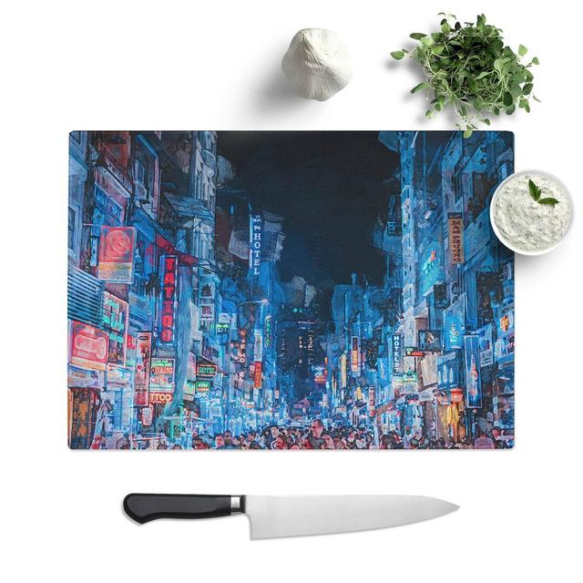 Glass Ho Chi Minh City in Vietnam in Abstract Chopping Board East Urban Home Size: 28.5 cm W x 20 cm L on Productcaster.