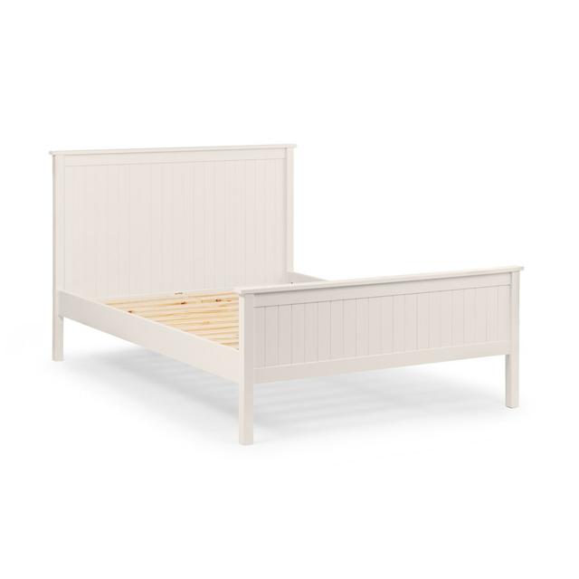 Jarin Bed Frame Mack + Milo Colour: Cream, Size: Kingsize (5'), Mattress Type: No Mattress on Productcaster.