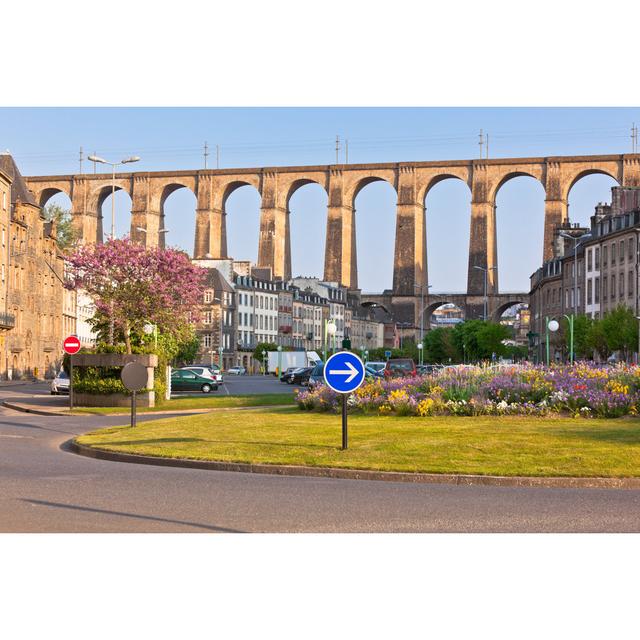 Bridge in Morlaix Town by Dvoevnore - Wrapped Canvas Photograph Latitude Run Size: 81cm H x 122cm W on Productcaster.