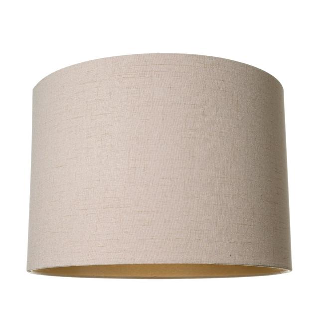 Ibiza Linen Drum Lamp Shade 17 Stories Size: 28cm H x 40cm W x 40cm D, Colour: Beige on Productcaster.