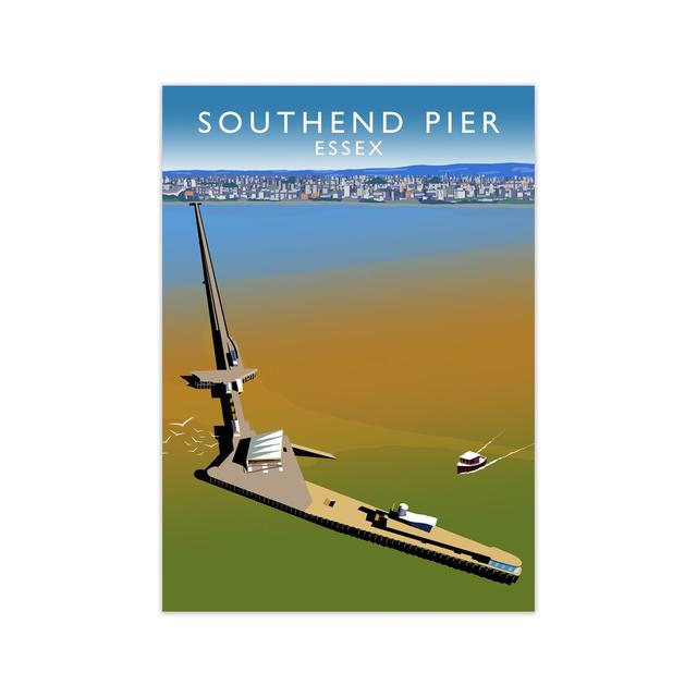 'Southend Pier Essex' Graphic Art Print 17 Stories Size: 42 cm H x 29.7 cm W on Productcaster.