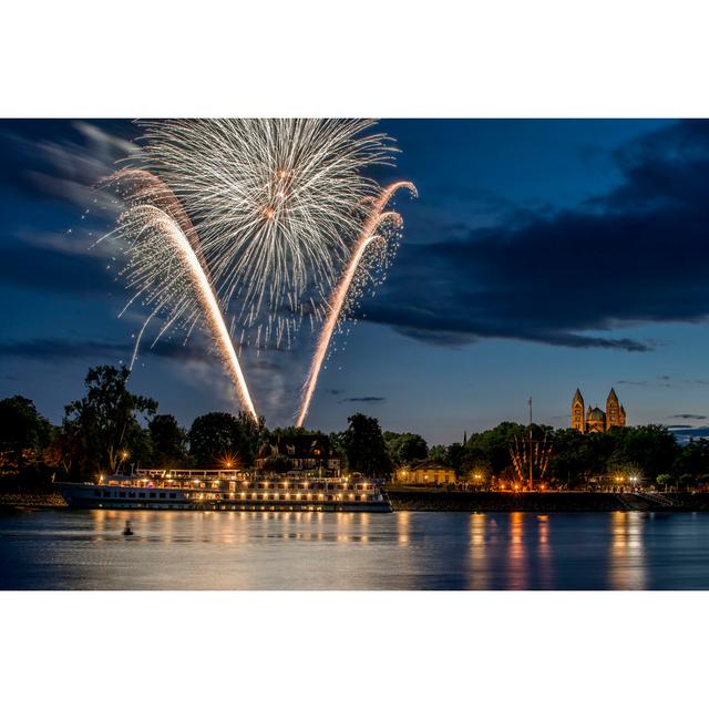 Fireworks Speyer / Germany - Wrapped Canvas Photograph 17 Stories Size: 81cm H x 122cm W on Productcaster.