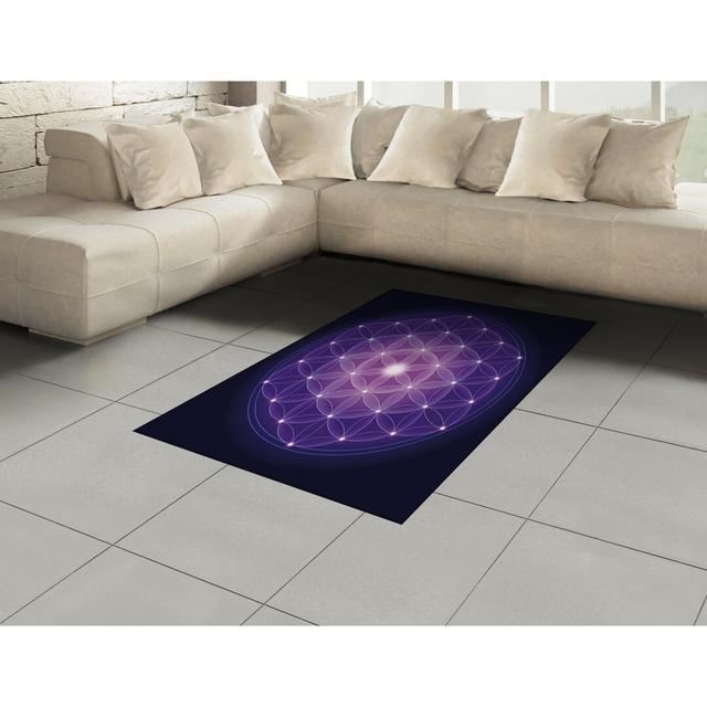 Saugus Flatweave Dark Blue/Purple Rug Ebern Designs Rug Size: Rectangle 120 x 180cm on Productcaster.