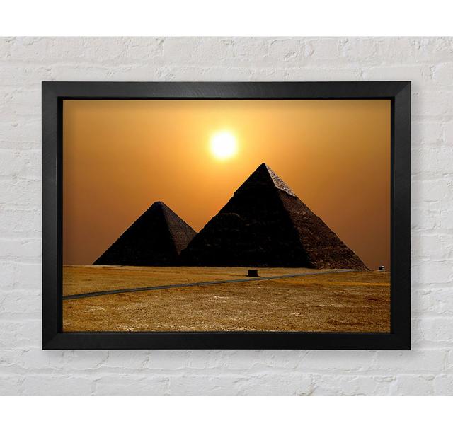 Magic Pyramids Giza Egypt - Print Ebern Designs Size: 59cm H x 84.1cm W x 3.4cm D on Productcaster.